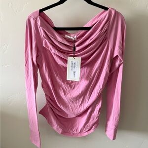 Marcella NYC Cooper Long Sleeve Top - Pink NWT